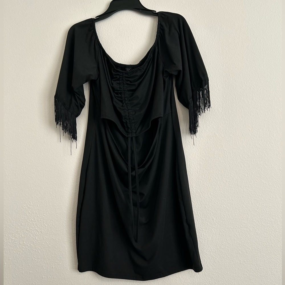SHEIN Curve - Dark Green - Dress. Has a split in the front.